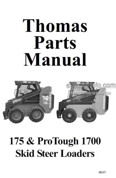 thomas skid steer parts manual|thomas 1700 skid steer parts.